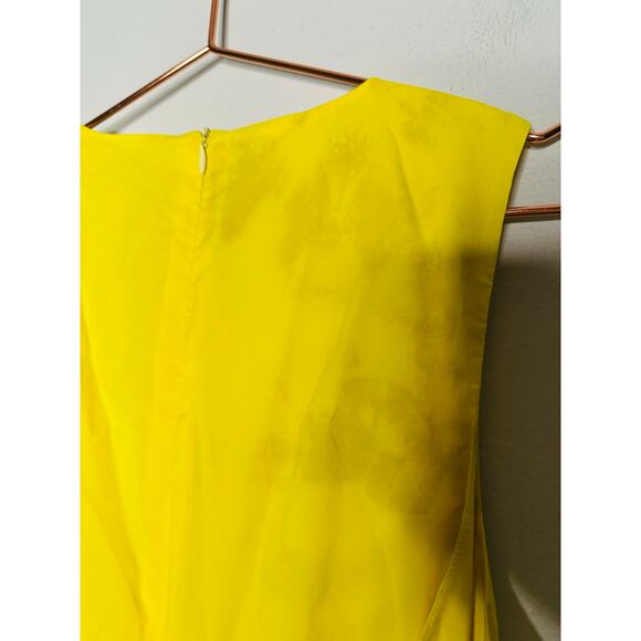 TOCCIN X RTR Bright Yellow Nylon Hourglass Sleeveless Twist Front Dress Size 10 - Picture 9 of 13